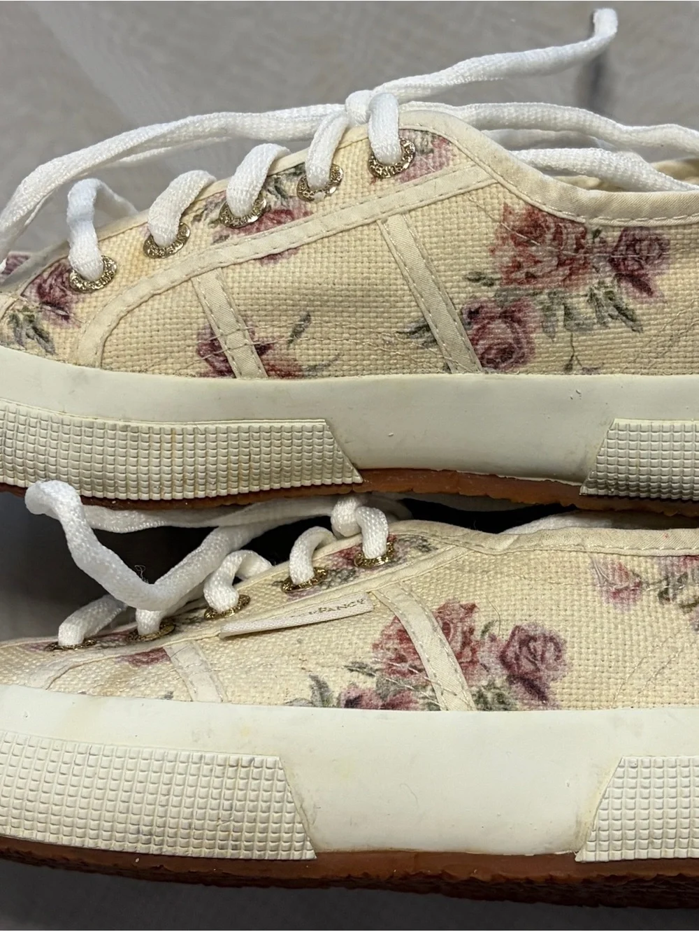 Superga x LoveShackFancy Floral Canvas Low Top Sneakers Size US 6 / EU 36
